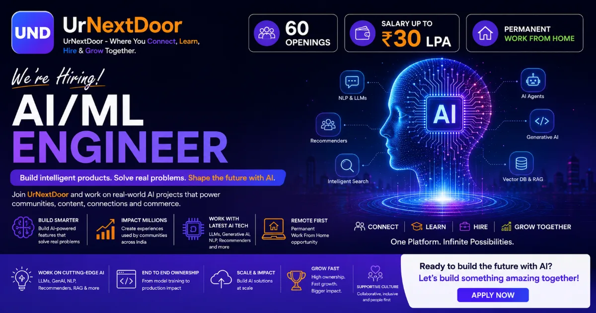 🤖 AI/ML Engineer | UrNextDoor